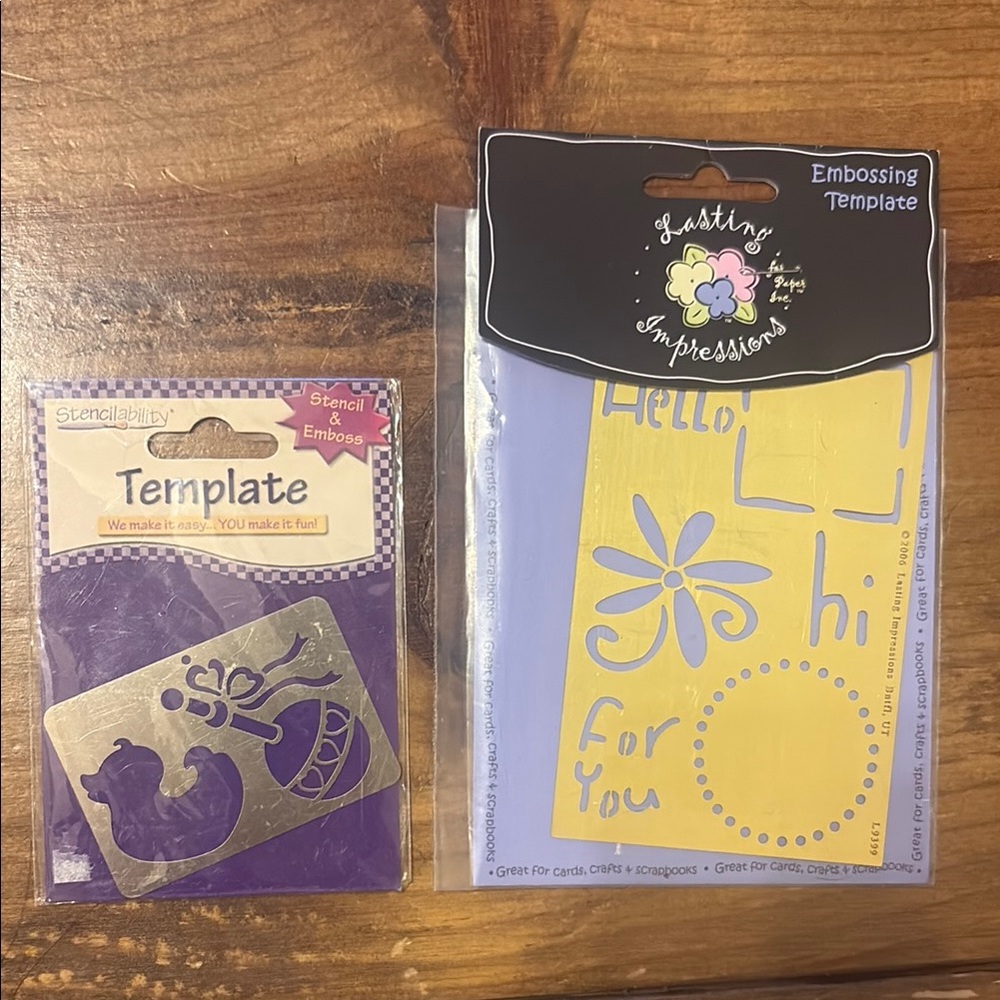 Mini Stainless Steel Embossing Template Die Set - baby hello theme